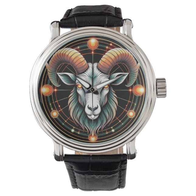 Relógio Signo Zodiacal de Áries (Frente)