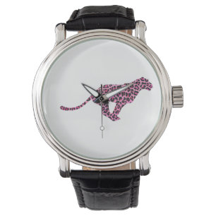 Relógio Silhouette Pink e Black Leopard