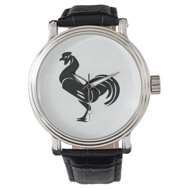 Relógio Silhueta de galo (Frente)