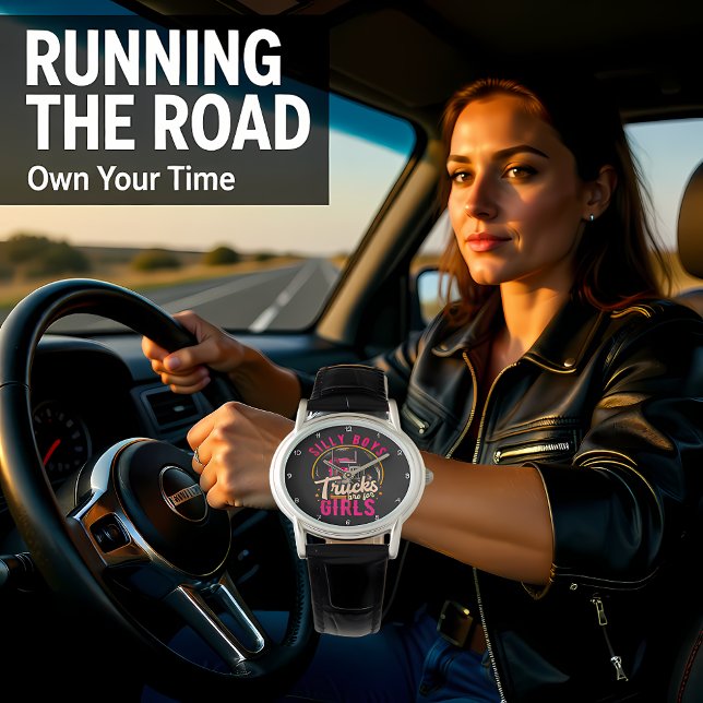 Relógio Silly Boys Trucks Are For Girls (Criador carregado)