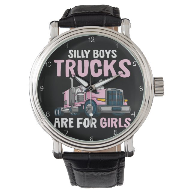 Relógio Silly Boys: Trucks Are For Girls (Frente)