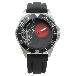 Relógio Símbolo vermelho vermelho do círculo Zen vermelho