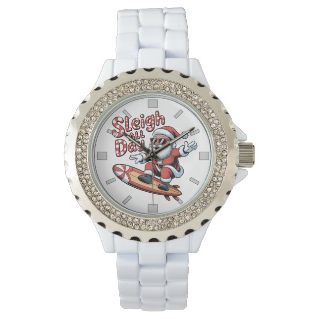 Relógio Simple Elegant Christmas Watercolor Botanical (Frente)