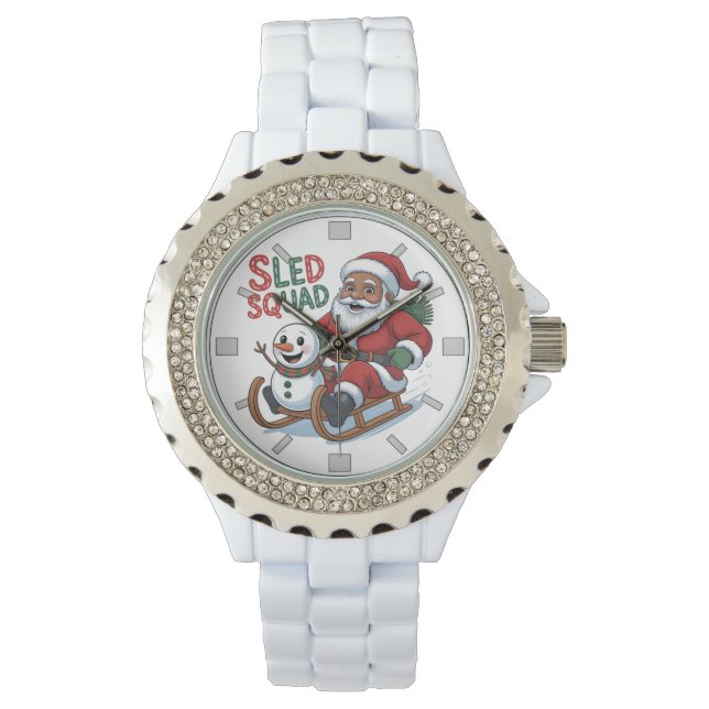 Relógio Simple Elegant Christmas Watercolor Botanical (Frente)