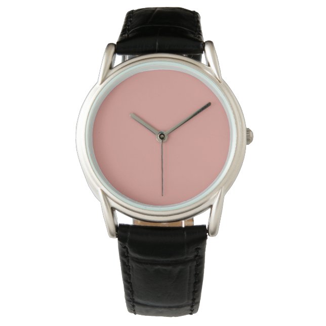 Relógio Simple pastel flamingo pink color (Frente)