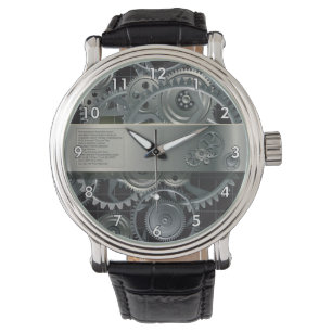 Relógio Simulada em forma de cubo, todas as engrenagens e