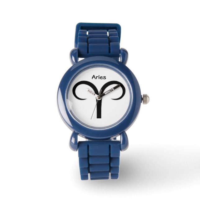 Relógio Sinal de Aries do Zodiac Kids Watches. (Frente)