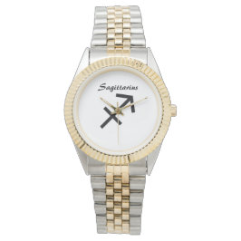 Relógio Sinal de Sagitário do Zodíaco. Mens Watches.