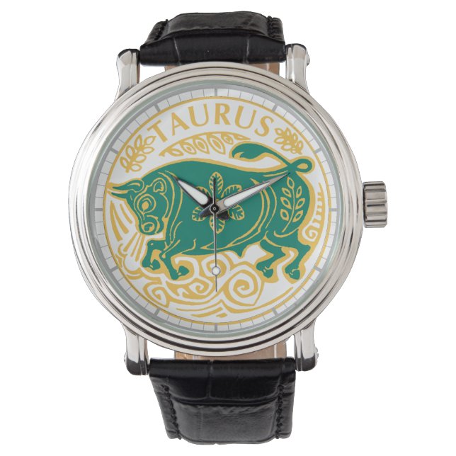 Relógio Sinal Taurus do Zodíaco (Frente)
