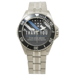 Relógio Sinalizador da Linha Azul do Aniversário da Políci