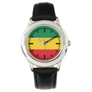 Relógio Sinalizador de cores verde, Dourado (amarelo) e ve