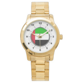 Relógio Sinalizador de Emirados Árabes Dourados de Grande