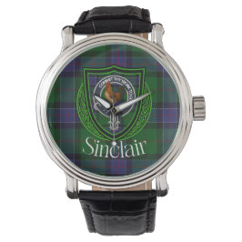 Relógio Sinclair Scottish Clan Tartan & Crest