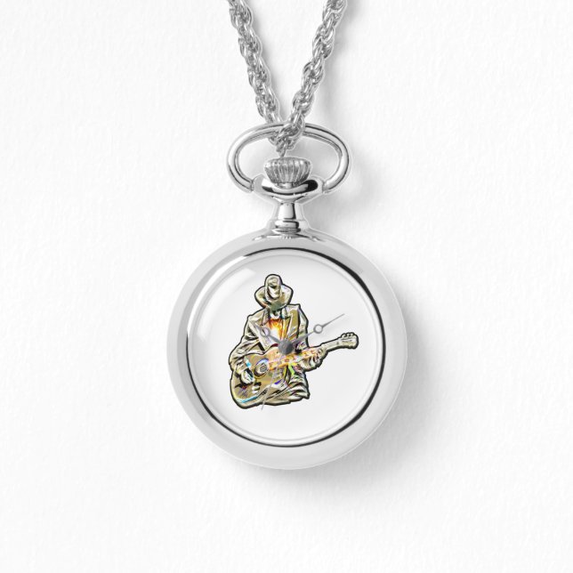 Relógio Sinta os Blues - Violão Artístico (Frente)