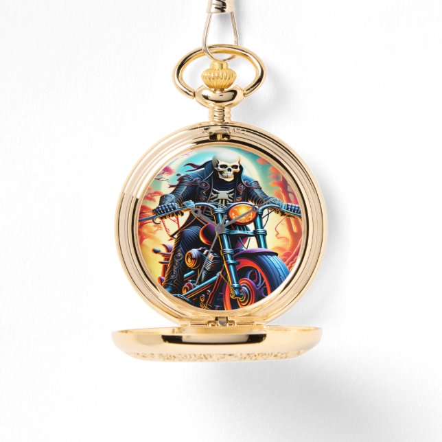 Relógio Skeleton percorrendo a caverna do fogo (Frente)