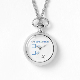 Relógio SlipperyJoe's You Bebado hammered caixas c