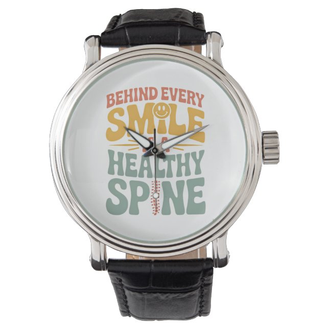 Relógio Smile Healthy Spine Chiropractor Cote Design (Frente)
