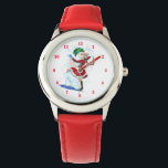 Relógio Snowman e Girl Dancer Christmas Watch<br><div class="desc">Relógios com Feliz Homem de Neve e Dança de Rapariga Tango de Natal Desenho de Cartoon Divertido - Escolha / Adicione seu Texto / Nome / Cor - Faça seu Presente Especial - Redimensione e mova ou remova e adicione elementos / texto com a ferramenta de personalização! Desenho e Design...</div>