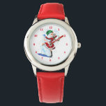 Relógio Snowman e Girl Dancer Christmas Watch<br><div class="desc">Relógios com Feliz Homem de Neve e Dança de Rapariga Tango de Natal Desenho de Cartoon Divertido - Escolha / Adicione seu Texto / Nome / Cor - Faça seu Presente Especial - Redimensione e mova ou remova e adicione elementos / texto com a ferramenta de personalização! Desenho e Design...</div>