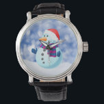 Relógio Snowman Winter Merry Christmas Snow<br><div class="desc">Snowman Winter Felry Christmas Snow Watch.</div>