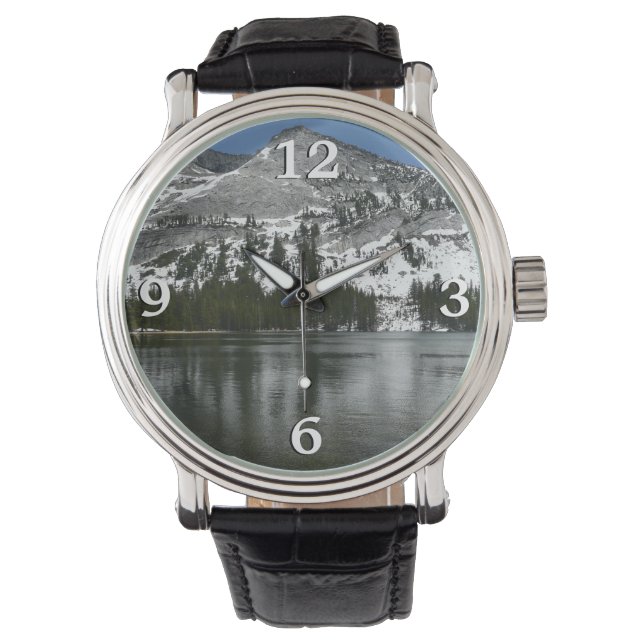 Relógio Snowy Tenaya Lake Yosemite - Foto do Parque Nacion (Frente)
