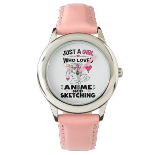 Relógio Só uma garota que ama anime e esboça garotas