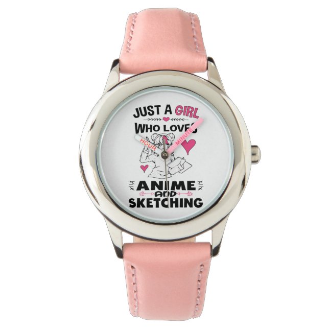 Relógio Só uma garota que ama anime e esboça garotas (Frente)