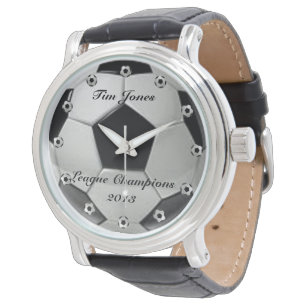 Relógio Soccer Ball Classic Stainless Steel Watch