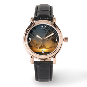 Relógio Soldado Através Das Fronteiras Da Palma Do Mar Tro