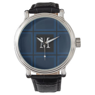 Relógio Solteiro Azul Marinho Escuro  Personalizado com Fa