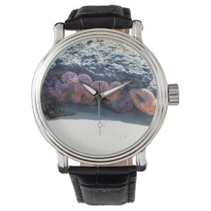 Relógio Starfish colorido de Bob Creek, OR