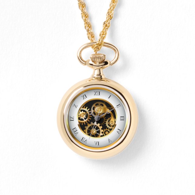 Relógio Steampunk com Dragonfly Mecânica (Frente)
