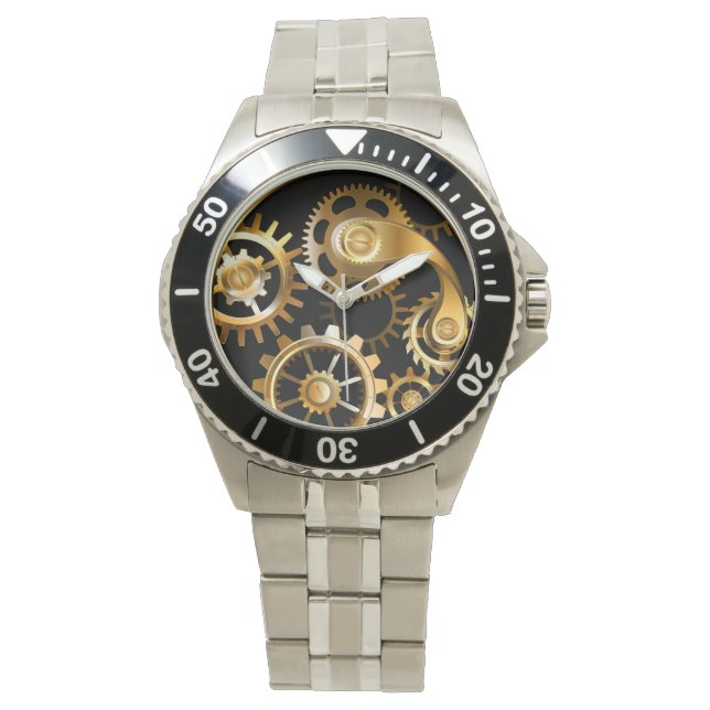 Relógio Steampunk com Dragonfly Mecânica (Frente)