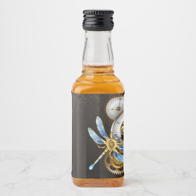 Relógio Steampunk com Dragonfly Mecânica (Frente)