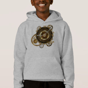 Relógio steampunk com engrenagens antigas