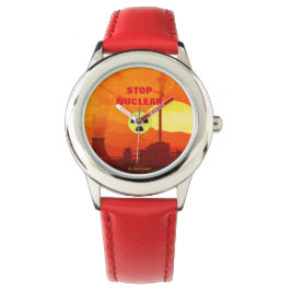 Relógio ' Stop Nuclear ' montre zazzle - femme - enfant
