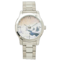 Stream em uma paisagem de inverno de neve (Arte de