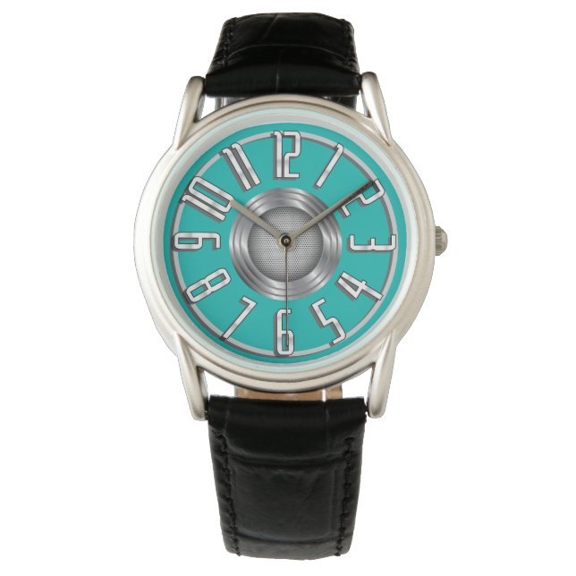 Relógio Streaming Art Deco Wrist Watch - Aqua (Frente)
