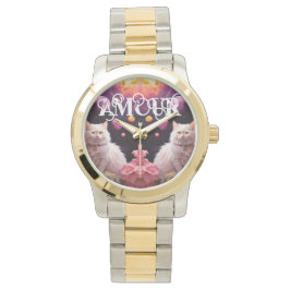 Relógio Stylish  cat watch for cat lovers