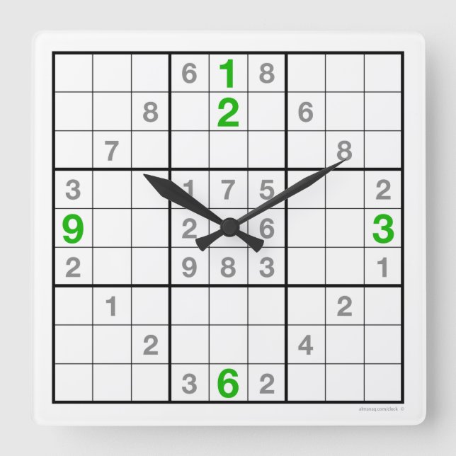 Relógio Sudoku com quebra-cabeça descarregável (ve (Frente)