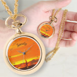 Relógio Sunset 1300 do Núcleo de Navegação<br><div class="desc">Pintura da coleção "Sailboat Sunset 1300" Personalize na página do produto ou clique no botão "Personalizar" para obter mais opções de design. Projetado e criado da minha pintura "Sailboat Sunset 1300" capturando um dos muitos pôrs do sol que eu gostei de viver em Puerto Vallarta, México. Os produtos correspondentes estão...</div>