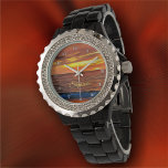 Relógio Sunset 1577<br><div class="desc">Pintura da Coleção "Sunset 1577" Esta Relógio de Rinestona Feminina brilha intensamente com uma pulseira de liga de esmalte em preto ou branco, assim como uma face personalizável, você vai adorar olhar para seu relógio por enquanto. Personalize na página do produto ou clique no botão "Personalizar" para obter mais opções...</div>