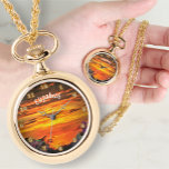 Relógio Sunset Plaza Marina 2584 Necklace<br><div class="desc">Pintura da Coleção "Sunset Plaza Marina 2584" Mantenha a noção do tempo com o seu Necklace Alloy Watch personalizado pela Ewatchfatory®. Personalize na página do produto ou clique no botão "Personalizar" para obter mais opções de design. A design criada da minha pintura "Sunset Plaza Marina 2584" captura um pôr do...</div>
