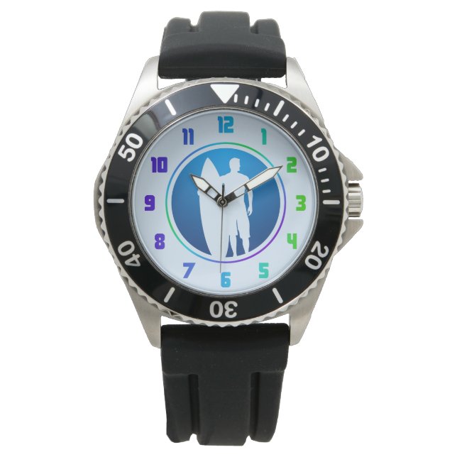 Relógio Surfer and Surfboard Watch - peça de surfe (Frente)
