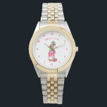 Relógio Sweet Cherry Juice Being Legal Watch<br><div class="desc">Bebida Legal doce com suco doce de cereja - Desenho de coquetel de Fruta de verão - Escolha / Adicione seu texto / fonte / cor exclusivo - Faça seu presente especial - Redimensione e mova ou remova e adicione elementos / imagem com ferramenta de personalização! - Desenho e Design...</div>