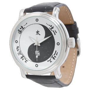 Relógio Taichi Ying e Yang Chinese Character dial watch