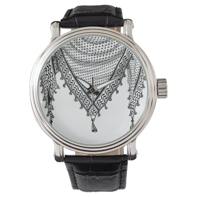 Relógio Tecido Tradicional do Keffiyeh Scarf Palestino (Frente)