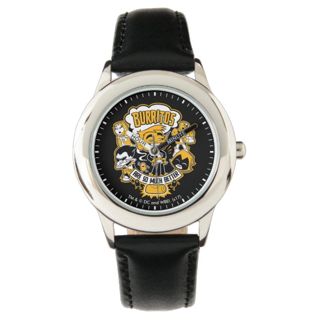 Relógio Teen Titans Go! | Beast Boy "Burritos São Melhores (Frente)