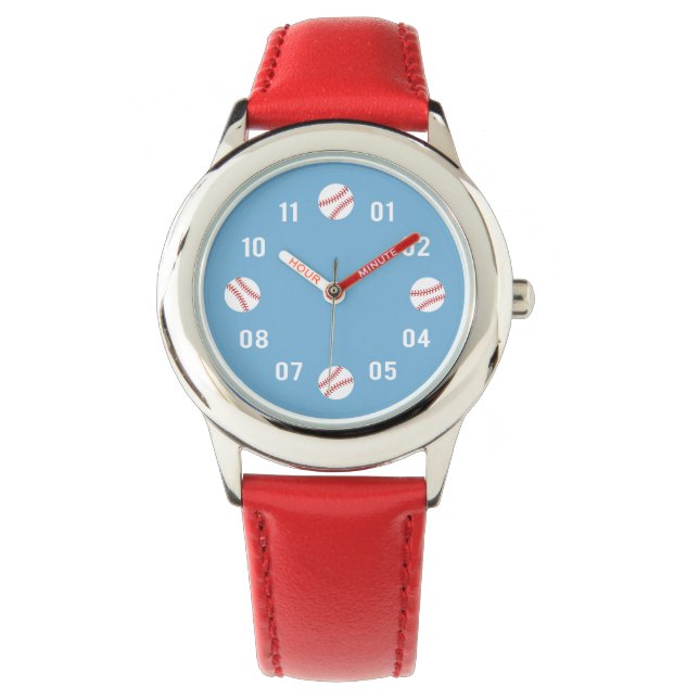 Relógio Tema Novelty Baseball Kids Watch (Frente)