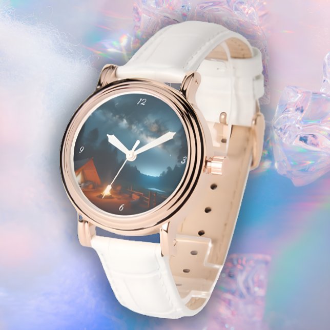 Relógio Temas do céu de Campfire & Night com número, moder (Criador carregado)